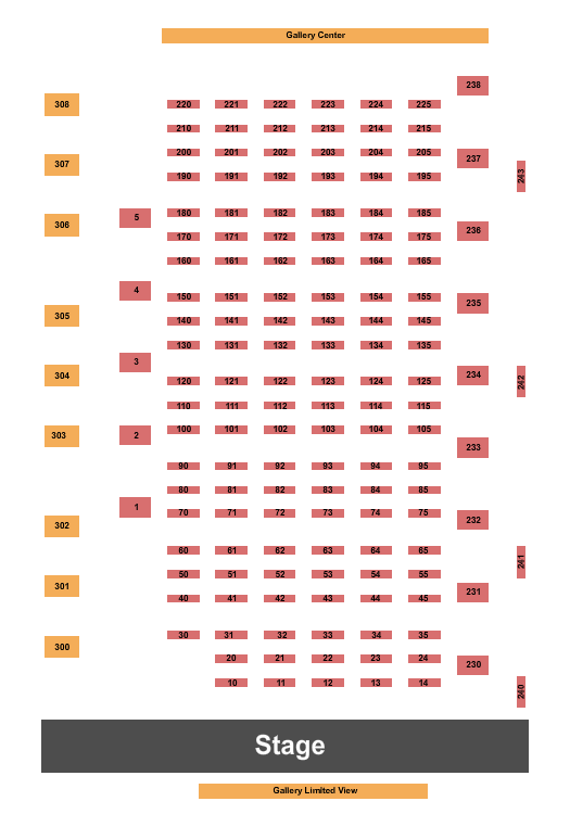Holland Music Club At Holland Performing Arts Center Endstage Tables Seating Chart